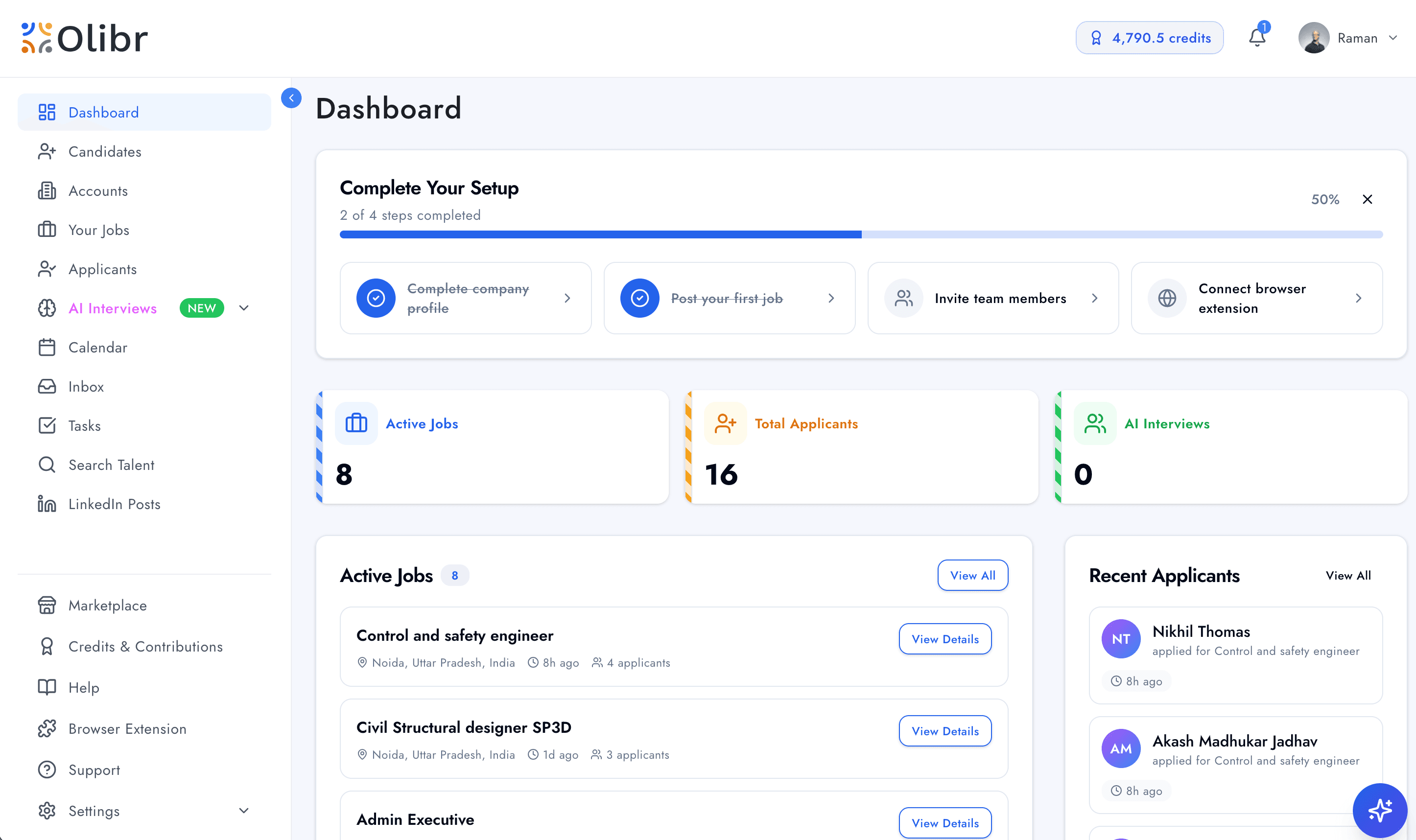 Olibr Platform Screenshot